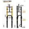 MZP E-Bike Front Fork 26" MTB Disc Brake Bike 1-1/8" Steerer Bicycle Suspension Fork 170mm Travel Air Damping for 4.0" Fat Tire QR ATB/BMX (Color : Black) view 3