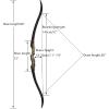 TOPARCHERY Recurve Bow 60inch Left Handed Riser for Adults Target Shooting 30-50Lbs Hunting Target Practice with Bow Stringer (45) view 3