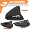 FINPAC Pistol Rug Case, Tactical Firearm Cover Soft Gun Grey Storage Pouch with D-Ring & Padded Lining for Compact and Full-Size Handguns (Medium) view 3