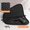 FINPAC Pistol Rug Case, Tactical Firearm Cover Soft Gun Grey Storage Pouch with D-Ring & Padded Lining for Compact and Full-Size Handguns (Medium) view 4