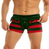 XUNZOO Mens Flannel Christmas Santa Claus Costume Holiday Boxer Shorts Underwear (Red Green, XL) view 1