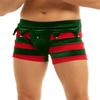 XUNZOO Mens Flannel Christmas Santa Claus Costume Holiday Boxer Shorts Underwear (Red Green, XL) view 3