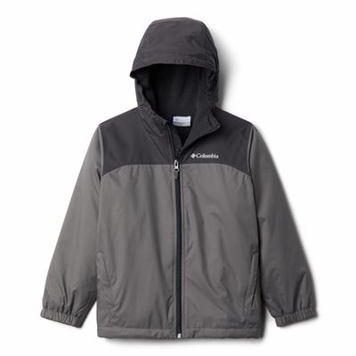 Columbia Youth Boys Glennaker Sherpa Lined Jacket, City Grey/Shark, Small