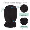 Zsedrut 3 Pairs Kids Winter Glove Fleece Lined Baby Girl Mittens Warm Toddler Boys Gloves (White+Black+Blue, S) view 4