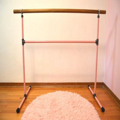 Ballet and Dance Barre 5ft Metal Free-Standing Frame with Wooden Rail Adults and Children