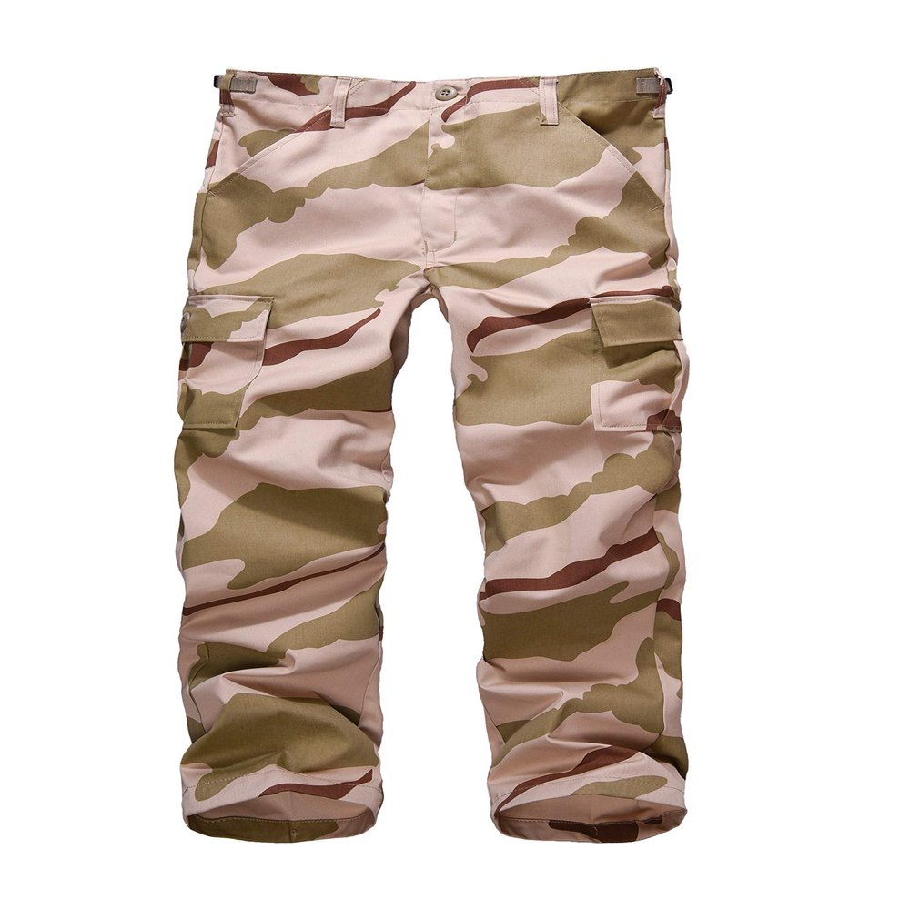 BACKBONE Boys Girls Kids Combat Army Ranger Camping Outdoor camo Cargo Pants Trousers (Size XS = Waist 22", Tri-Color Desert Camo)