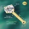 COCHARM 14k Solid Gold Nose Studs Real Gold Nose Rings Studs 20g Round Simulated Diamond Nose Bone Yellow Gold Nose Piercing Nose Pin view 3