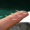COCHARM 14k Solid Gold Nose Studs Real Gold Nose Rings Studs 20g Round Simulated Diamond Nose Bone Yellow Gold Nose Piercing Nose Pin view 4