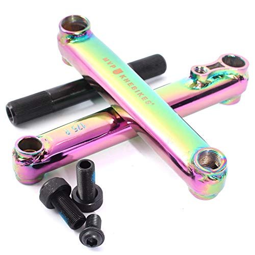 KHEbikes MVP V2 BMX Crank Set 48 Teeth CrMo 19 mm Axle Oil Slick 1.79lbs 175 mm