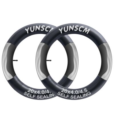 2-PCS 20x4 Self-Sealing Fat Bike Tubes 20 x 4.0/4.5 AV32mm Super Automatic Repair,Puncture Resistant Compatible with 20 x 4 20x4 1/4 20x4.50 E-Bike Bicycle Tire Tubes Schrader Valve