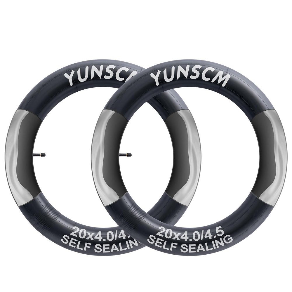 2-PCS 20x4 Self-Sealing Fat Bike Tubes 20 x 4.0/4.5 AV32mm Super Automatic Repair,Puncture Resistant Compatible with 20 x 4 20x4 1/4 20x4.50 E-Bike Bicycle Tire Tubes Schrader Valve