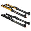 MZP E-Bike Front Fork 26" MTB Disc Brake Bike 1-1/8" Steerer Bicycle Suspension Fork 170mm Travel Air Damping for 4.0" Fat Tire QR ATB/BMX (Color : Black Gold) view 1