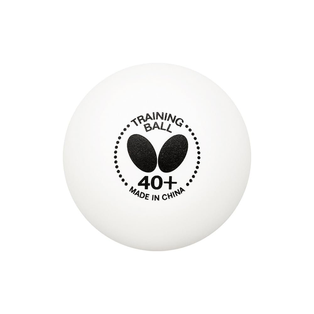 Butterfly 40+ Training Ball 40+ Ball Used for Training  Pack of 6 or Box of 120 White Training Balls  40+ Training Balls are Comparable to a Three-Star Ball