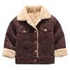 Moru Toddler Boy Winter Corduroy Jacket Baby Girl Fall Sherpa Lined Outwear Coat (Coffee, 3-4 Years) view 1
