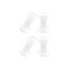 BIG GAUGES 2 Pairs Silicone 6g 5/32" 4mm Clear Double Flared Piercing Jewelry Ear Tunnel Earring Lobe Stretcher BGDFT 10833 view 1