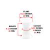 BIG GAUGES 2 Pairs Silicone 6g 5/32" 4mm Clear Double Flared Piercing Jewelry Ear Tunnel Earring Lobe Stretcher BGDFT 10833 view 2