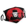 JOSEOKALINA V for Vendetta face mask Neck Gaiter Face Cover Scarf Breathable,Reusable,Washable Masks Men/Womens Multipurpose Funny Windproof Balaclava Bandana view 1