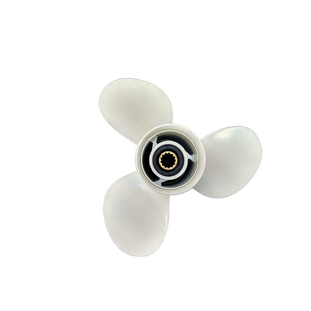 663-45956-01-EL Propeller 12 1/4x9 Fit Yamaha Outboard Engine 25hp 30hp 40hp 48hp 50hp 55hp 60hp T25 F30/40/50/60 13 Tooth Spline