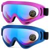 MAMBAOUT 2-Pack Snow Ski Goggles, Snowboard Goggles for Men, Women, Youth, Kids, Boys or Girls view 1