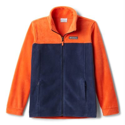 Columbia Baby Steens Mt II Fleece, Collegiate Navy/Tangy Orange, 3/6