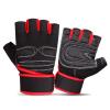 FUFU Gloves Outdoor Half-Finger Non-Slip Cycling Gloves Sports Fingerless Gloves (Color : Red) view 1
