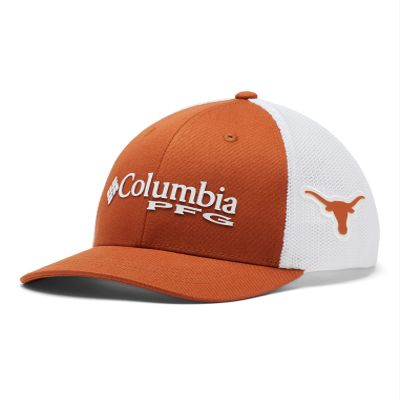 Columbia Kids' PFG Mesh Snap Back Ball Cap, TEX - Cedar, One Size