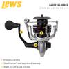 Lew's Laser SG Speed Spin Freshwater Spinning Fishing Reel, Size 300 Reel, Right or Left-Hand Retrieve, 5.2:1, Zero Reverse 1-Way Clutch Bearing, Silver view 2