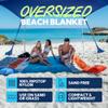 SUN NINJA Sand Proof Beach Blanket - Sand Free Beach Mat, Lightweight & Quick Dry Beach Essentials with Travel Bag, Giant Beach Blanket (10'x9') Perfect for Outdoors, Picnic, Camping & Travel view 2