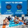 SUN NINJA Sand Proof Beach Blanket - Sand Free Beach Mat, Lightweight & Quick Dry Beach Essentials with Travel Bag, Giant Beach Blanket (10'x9') Perfect for Outdoors, Picnic, Camping & Travel view 3