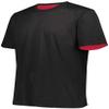 Augusta Sportswear Short Sleeve Mesh Reversible Jersey L Black/Scarlet view 1