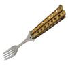 SZCO Supplies 9 Gold Finished Butterfly-Open Style Travel/Camping Fork (211520-GD) view 2