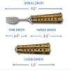 SZCO Supplies 9 Gold Finished Butterfly-Open Style Travel/Camping Fork (211520-GD) view 4