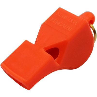 Kemp USA Bengal 60 Whistles for Adults Pea-Less Design Whistle for Coaches - Loud, Clear Sound Above Ambient Noise, Lifeguard Whistle - Self-Clearing Chambers - Orange
