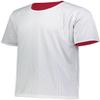 Augusta Sportswear Short Sleeve Mesh Reversible Jersey L Scarlet/White view 2