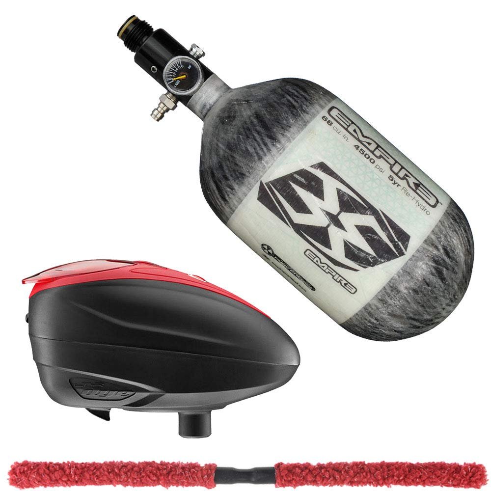 Action Village Contender Paintball Upgrade Package Kit (Tank Size: 68/4500, Loader Color: Black/Red)
