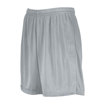 Augusta Sportswear Youth Modified Mesh Shorts, Silver, L