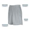 Augusta Sportswear Youth Modified Mesh Shorts, Silver, L view 4