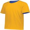 Augusta Sportswear Youth Short Sleeve Mesh Reversible Jersey Xxs Royal/Gold view 2