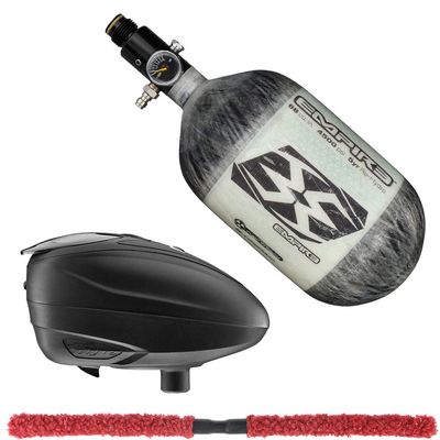 Action Village Contender Paintball Upgrade Package Kit (Tank Size: 68/4500, Loader Color: Black/Black)