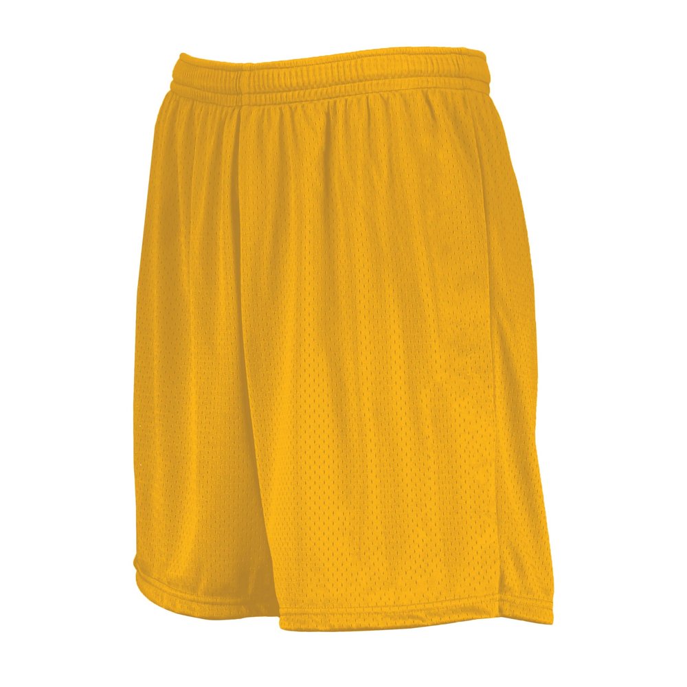 Augusta Sportswear 7-Inch Modified Mesh Shorts, Gold, 2XL