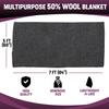 Kemp USA Wool Blanket 60 x 84 Inch Fire Retardant Military Survival Camping view 2