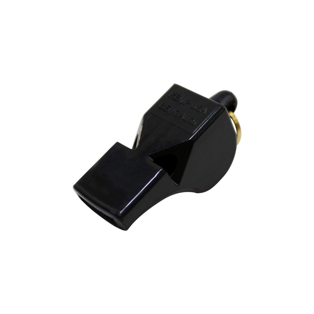 Kemp USA Bengal 60 Whistles for Adults Pea-Less Design Whistle for Coaches - Loud, Clear Sound Above Ambient Noise, Lifeguard Whistle - Self-Clearing Chambers - Black