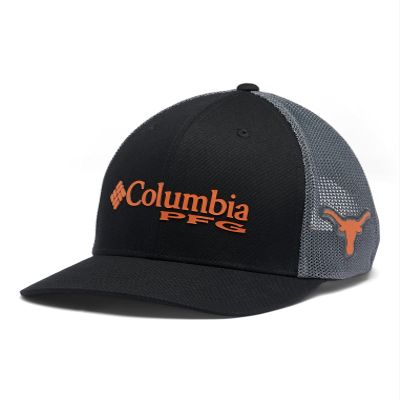 Columbia PFG Mesh Snap Back Ball Cap, TEX - Black/Charcoal, One Size