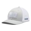 Columbia Unisex PFG Mesh Fish Flag Ball Cap, Cool Grey/White/US Fish Flag, Small/Medium view 1