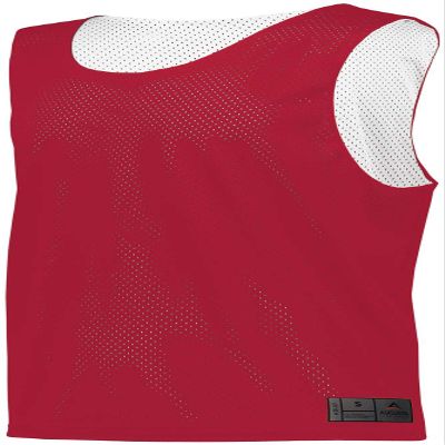 Augusta Sportswear Mesh Reversible Pinnie 2Xl Scarlet/White