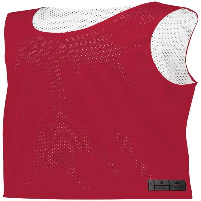 Augusta Sportswear Mesh Reversible Pinnie 2Xl Scarlet/White