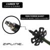 Zipline Blurr 16.0 Graphite Composite Downhill Ski Poles - Lightweight, Freeride All-Mountain, Vibration Dampening (Army Green, 40" in./102 cm) view 4