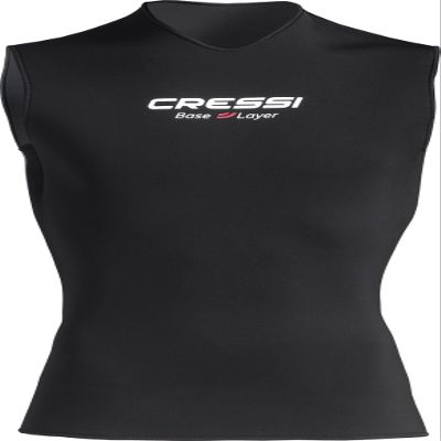 Cressi Core Vest 2.5 mm Lady Thermal Oversuits, Black, XS
