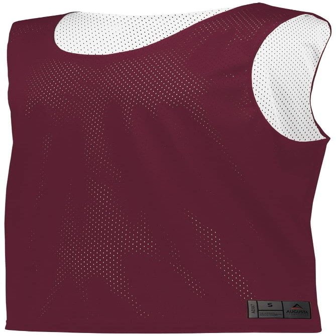 Augusta Sportswear Mesh Reversible Pinnie 3XL Maroon/White