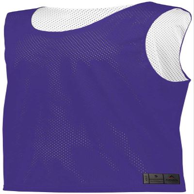 Augusta Sportswear Youth Mesh Reversible Pinnie Xs Purple/White